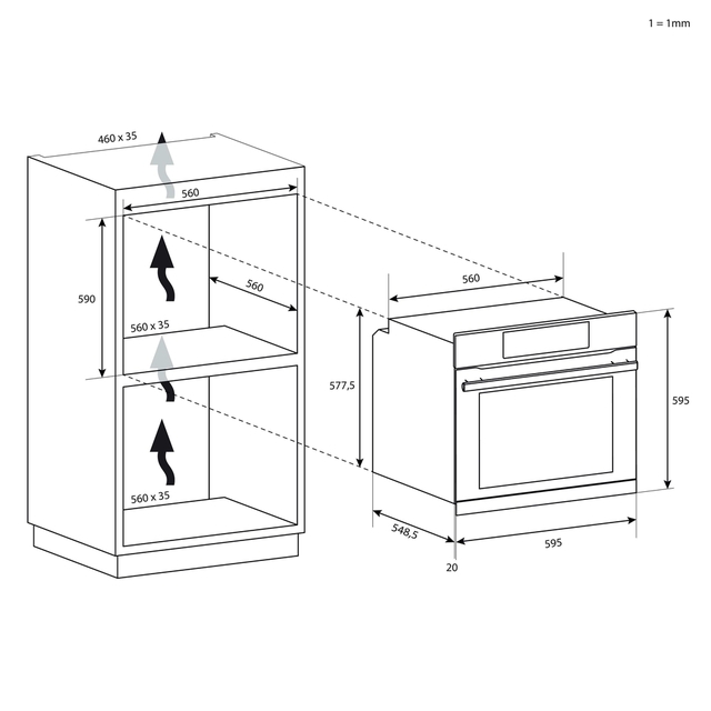 F IDC N605 | Oven Moderna | Candy